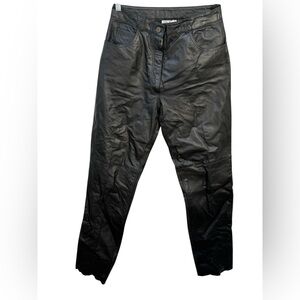 Pia rucci vintage Black Leather Pants size 12